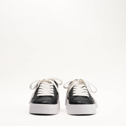 MALLET Lansbury Men's Black Nappa Leather Trainers — UK 05 — Size Black — Back View