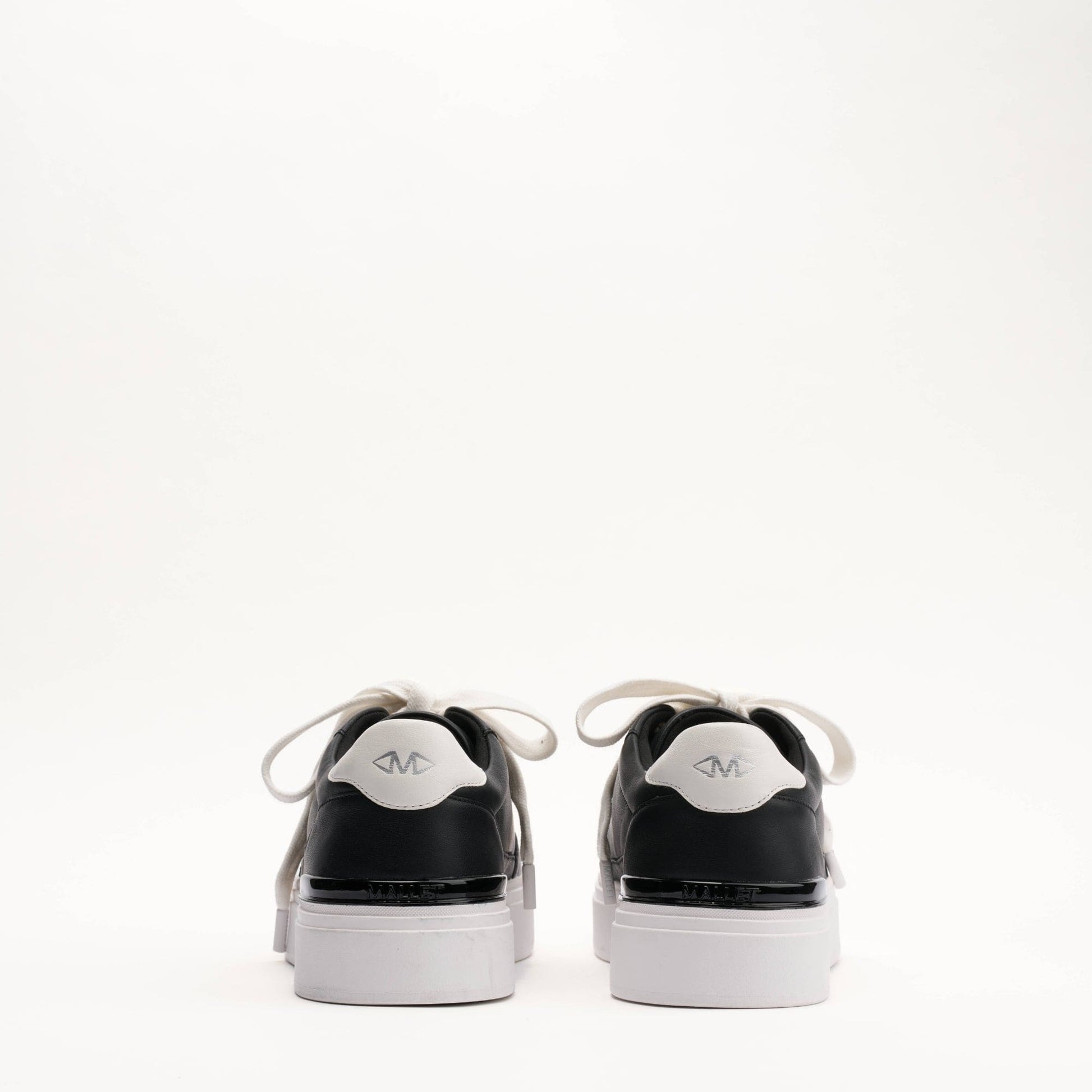 MALLET Lansbury Men's Black Nappa Leather Trainers — UK 05 — Size Black — Top View