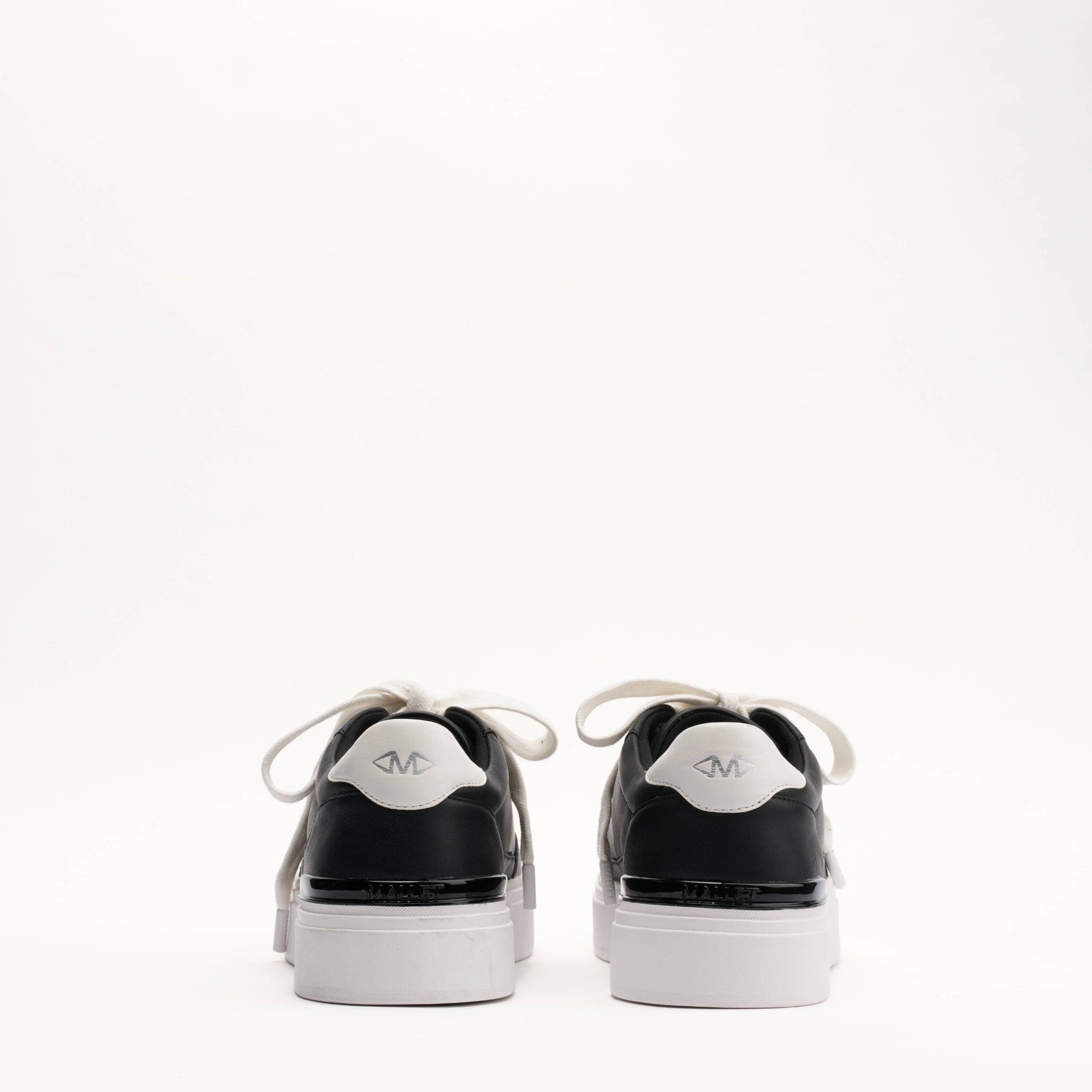 MALLET Lansbury Men's Black Nappa Leather Trainers — UK 05 — Size Black — Top View