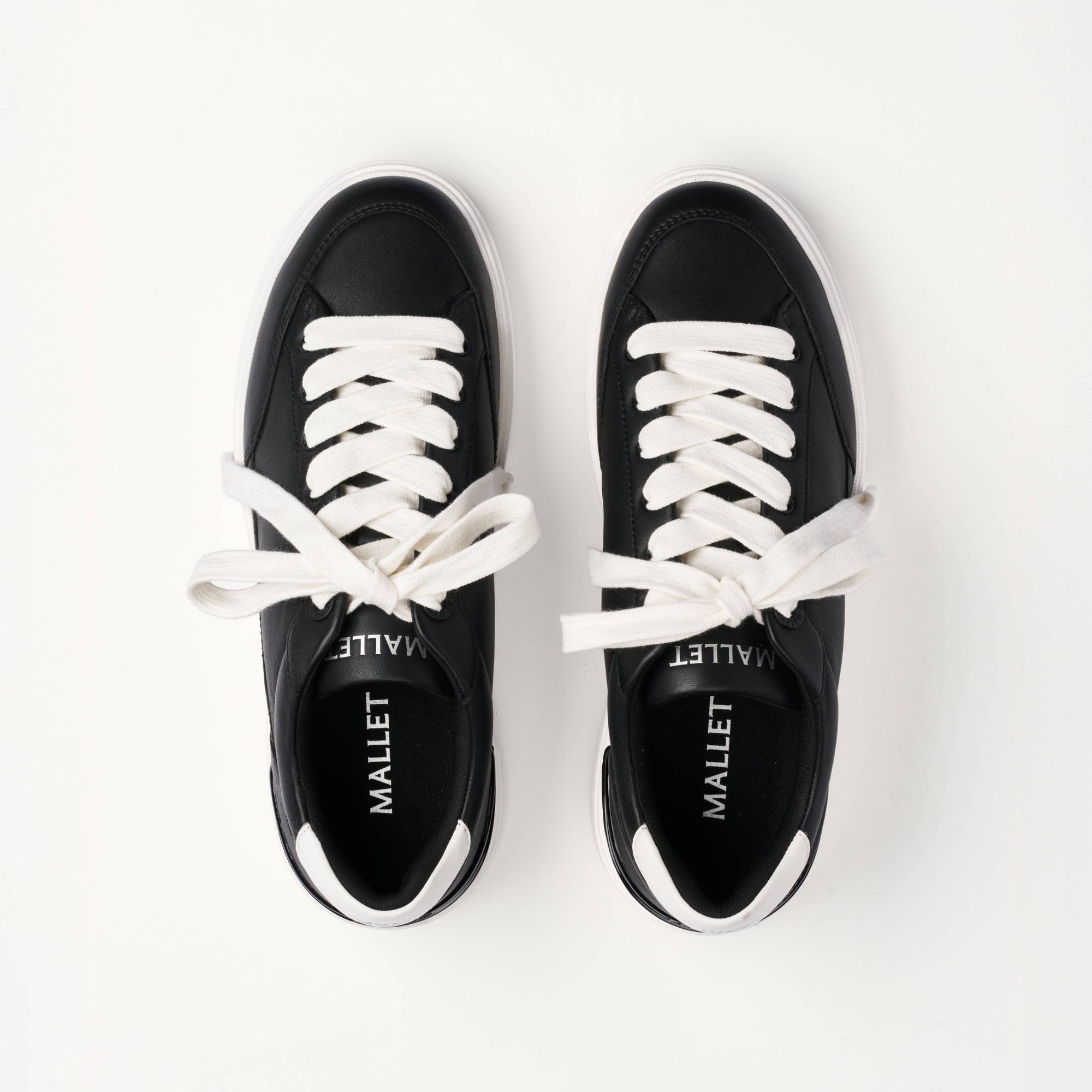 MALLET Lansbury Men's Black Nappa Leather Trainers — UK 05 — Size Black — Detail View