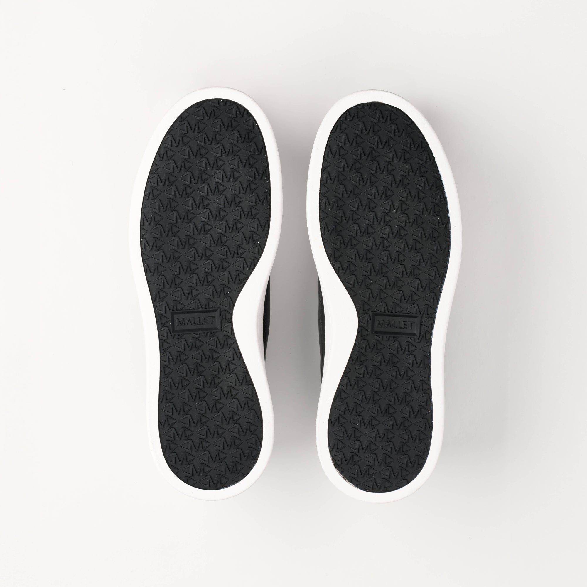 MALLET Lansbury Men's Black Nappa Leather Trainers — UK 05 — Size Black — Lifestyle View