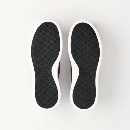 MALLET Lansbury Men's Black Nappa Leather Trainers — UK 05 — Size Black — Lifestyle View