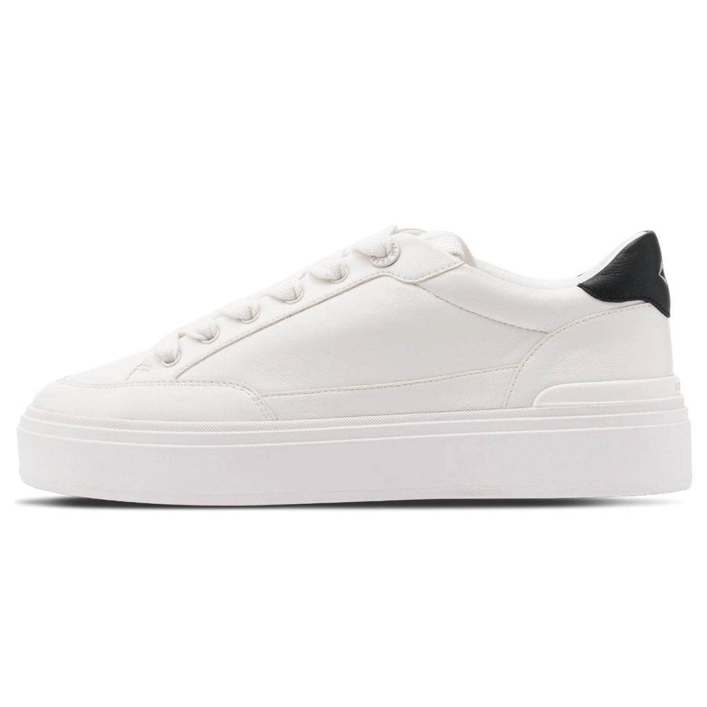MALLET Lansbury Men's White Nappa Leather Trainers — UK 05 — Size White — Front View