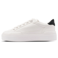 MALLET Lansbury Men's White Nappa Leather Trainers — UK 05 — Size White — Front View