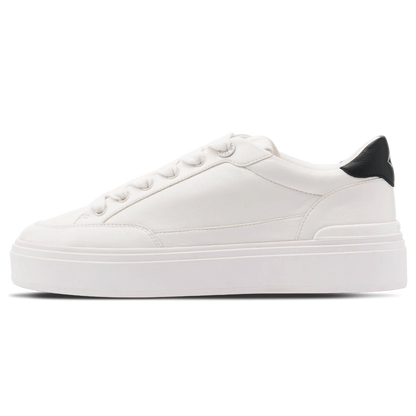 MALLET Lansbury Men's White Nappa Leather Trainers — UK 05 — Size White — Front View