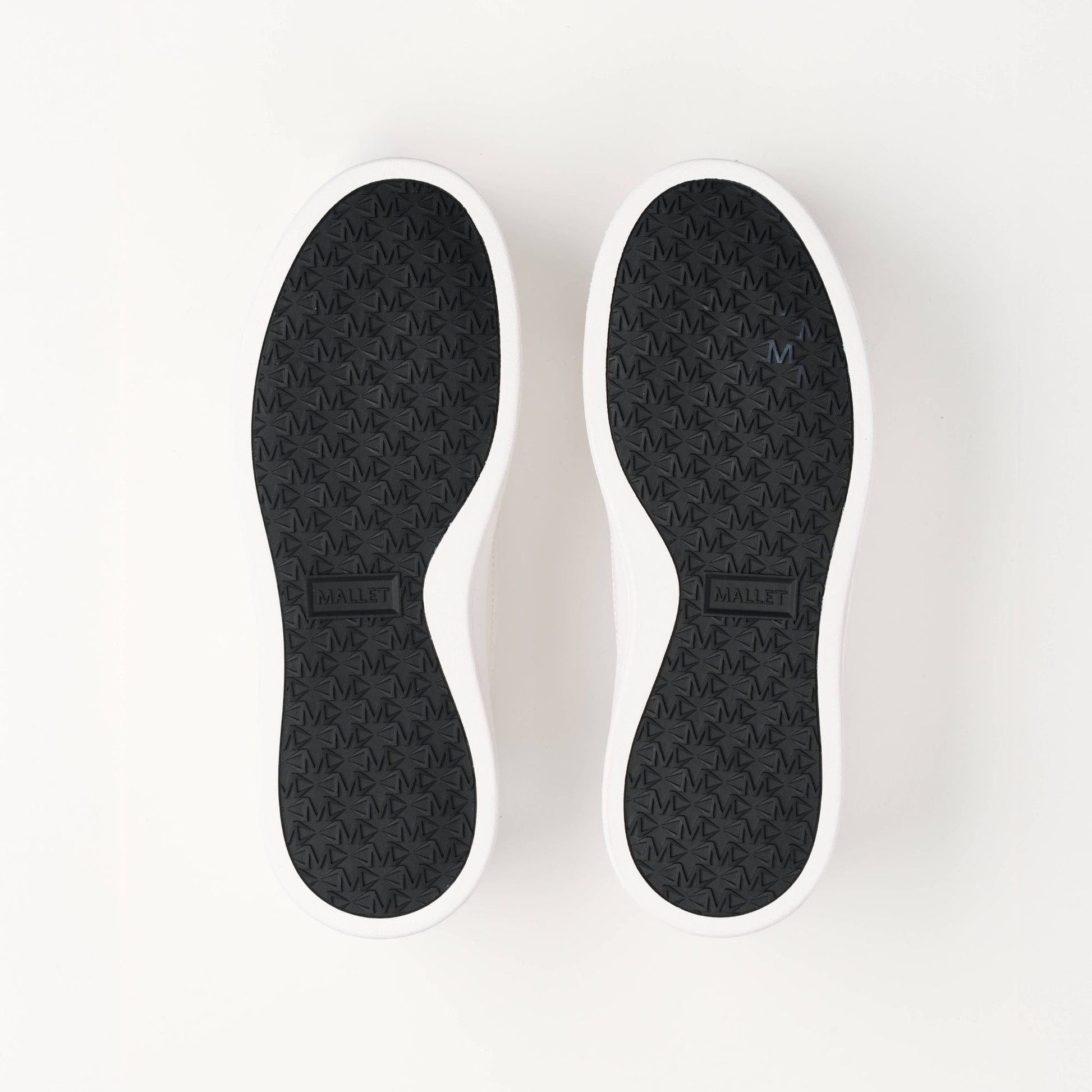 MALLET Lansbury Men's White Nappa Leather Trainers — UK 05 — Size White — Lifestyle View