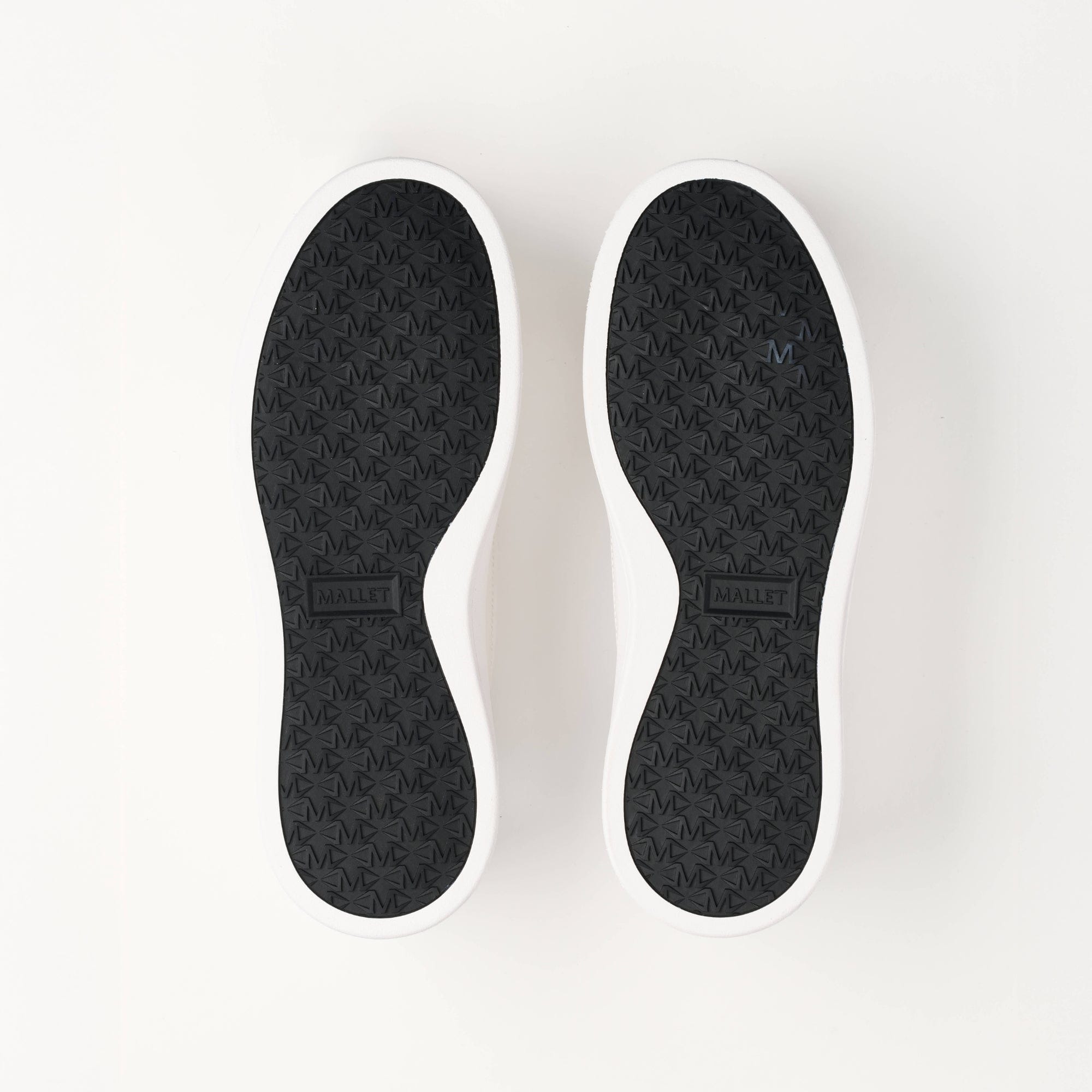 MALLET Lansbury Men's White Nappa Leather Trainers — UK 05 — Size White — Lifestyle View