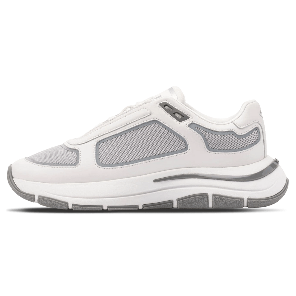 MALLET Alton Men's White Chrome Leather Trainers — UK 05 — Size White — Front View
