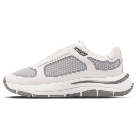 MALLET Alton Men's White Chrome Leather Trainers — UK 05 — Size White — Front View