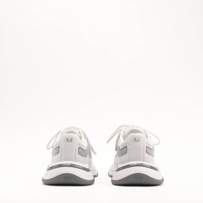 MALLET Alton Men's White Chrome Leather Trainers — UK 05 — Size White — Top View