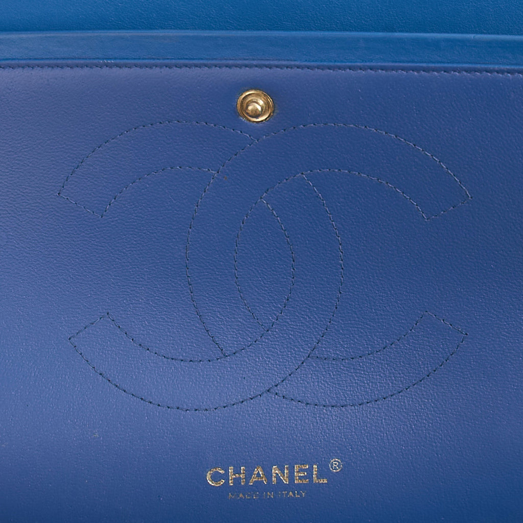 Chanel Shoulder Bag Jumbo - Double Flap in Navy, Patent Leather — Alternate View 11