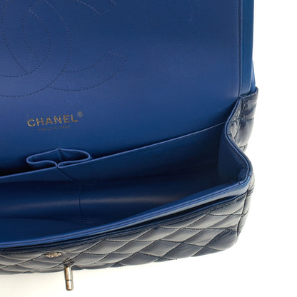 Chanel Shoulder Bag Jumbo - Double Flap in Navy, Patent Leather — Alternate View 32