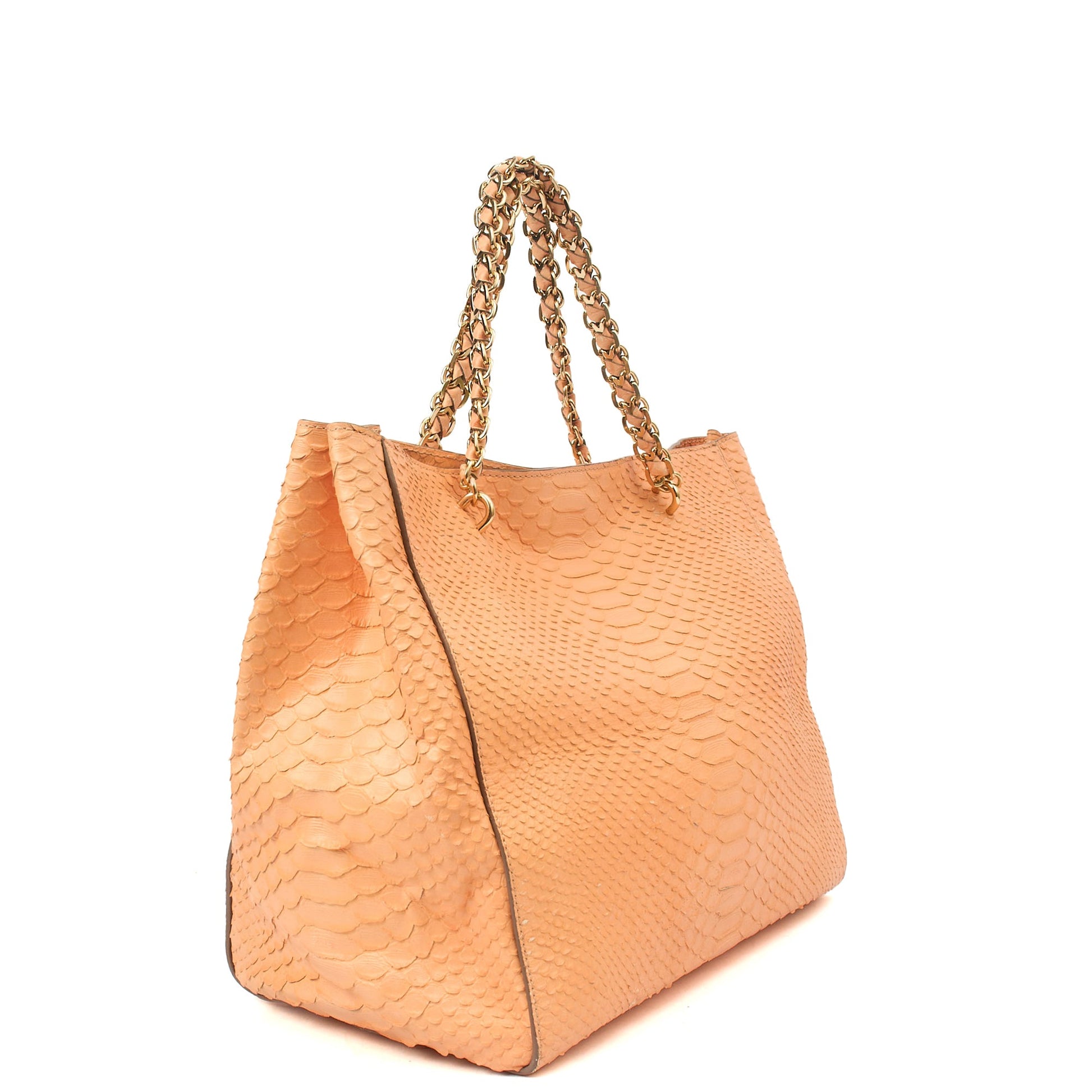 Mulberry Tote Cecily Tote in Coral Orange, Exotic Effect Leather — Alternate View 8