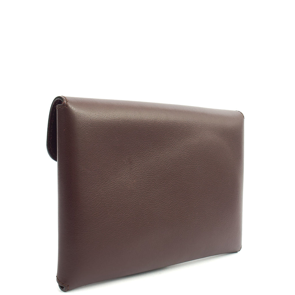 Mulberry Clutch Studded Pouch in Oxblood, Leather — Side View