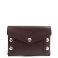 Mulberry Clutch Studded Pouch in Oxblood, Leather — Front View