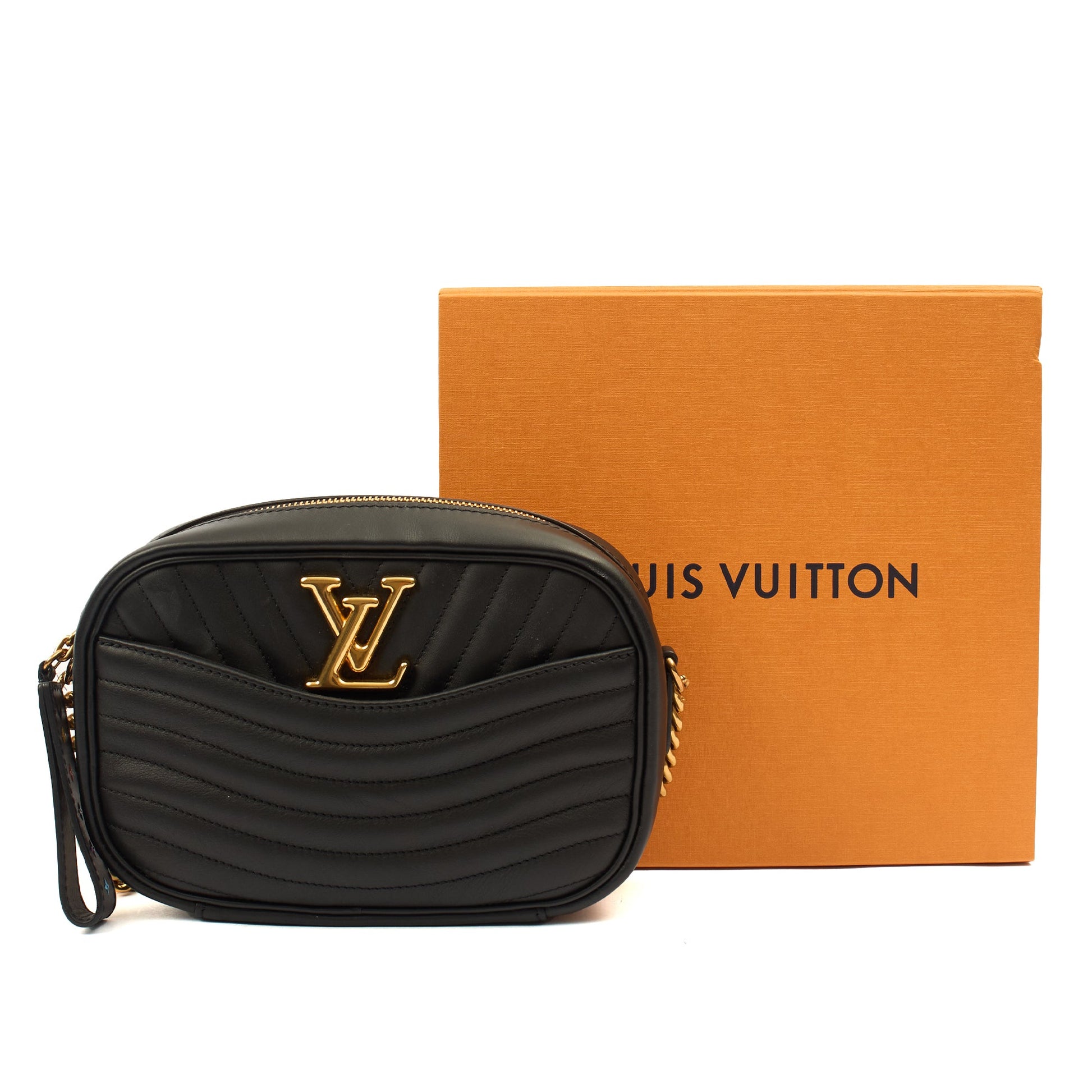 Louis Vuitton Cross Body New Wave PM Chain Bag  in Black, Leather — Lifestyle View