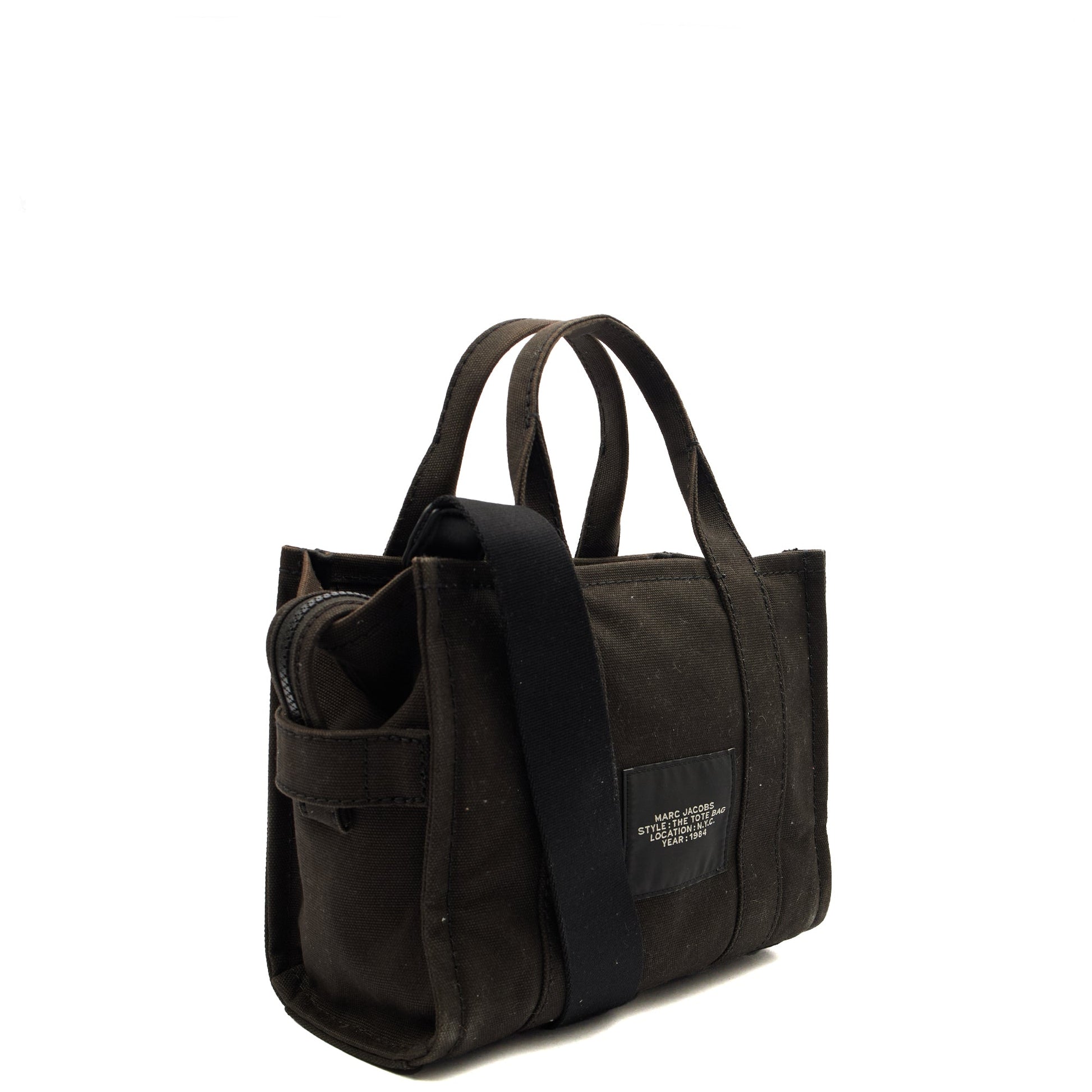 Marc Jacobs Tote The Tote Bag in tonal black, Fabric — Side View