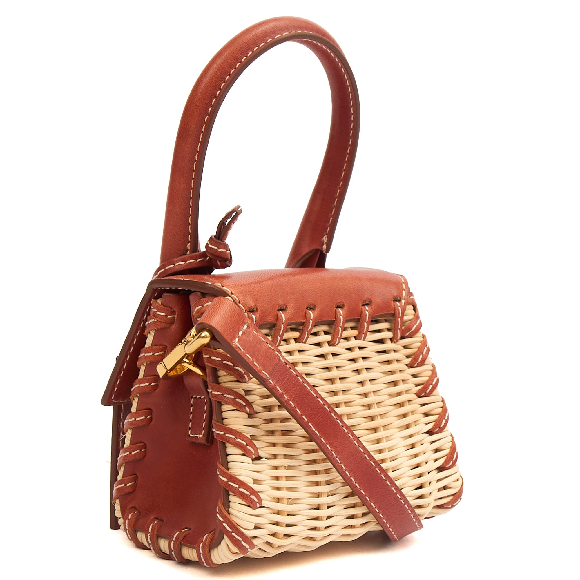 Jacquemus Mini Bag Le Chiquito in Neutral, Other — Side View