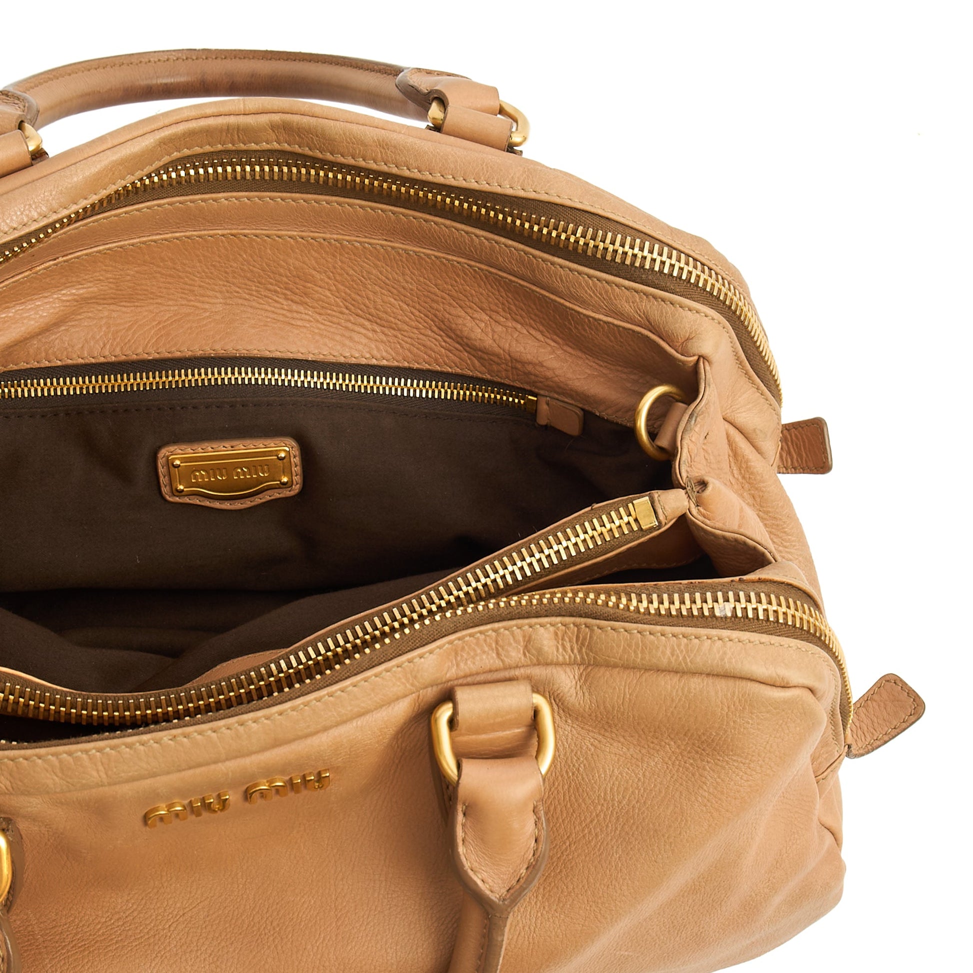 Miu Miu Tote in Neutral, Leather — Alternate View 7