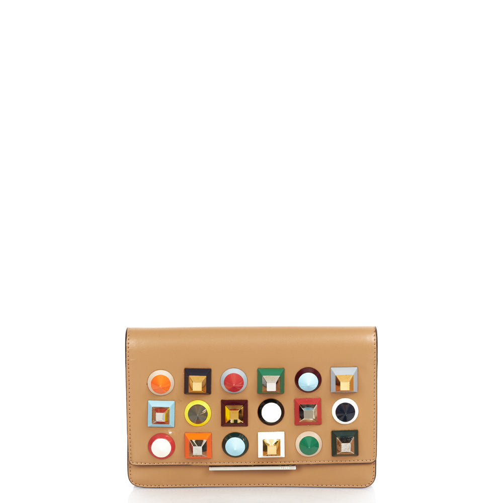 Fendi Cross Body Wallet on Chain  in Neutral, Leather — Alternate View 9