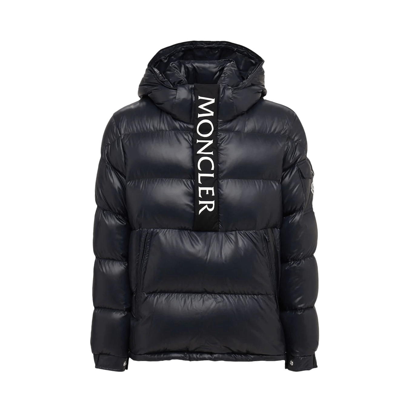 MONCLER Maury hooded half-zip down coat — XXS — Front View