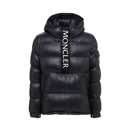 MONCLER Maury hooded half-zip down coat — XXS — Front View