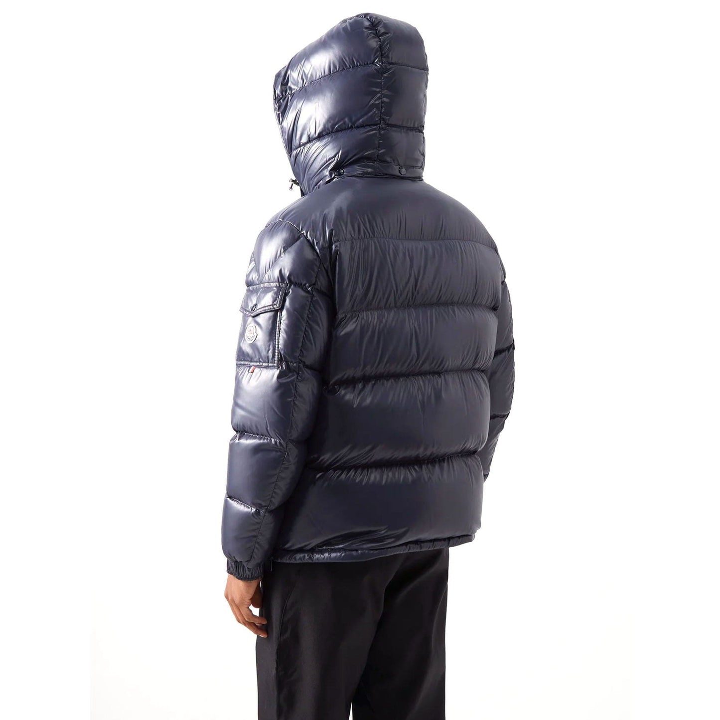 MONCLER Maury hooded half-zip down coat — XXS — Top View