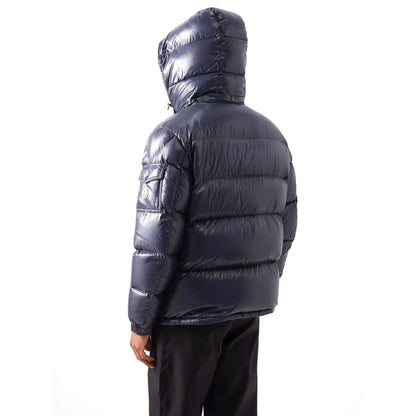 MONCLER Maury hooded half-zip down coat — XXS — Top View