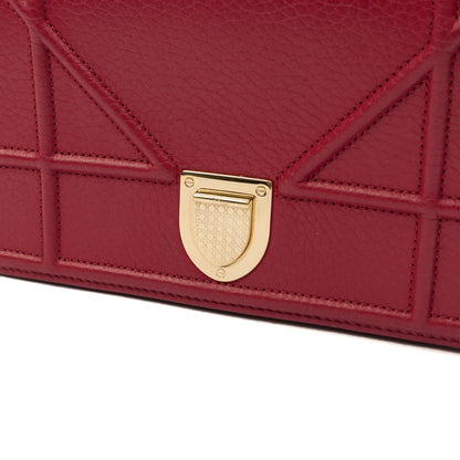 Christian Dior Clutch Diorama WOC in Burgundy, Calfskin — Alternate View 19