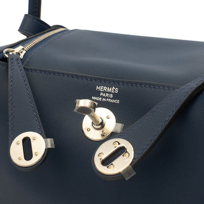 Hermes Lindy - Mini in Bleu Encre, Swift (Gulli35) Leather — Alternate View 20