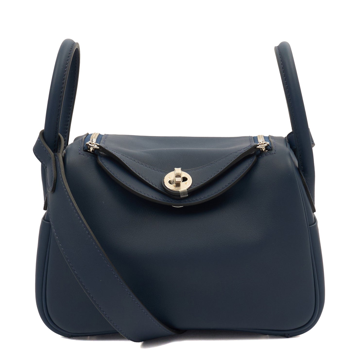 Hermes Lindy - Mini in Bleu Encre, Swift (Gulli35) Leather — Alternate View 12