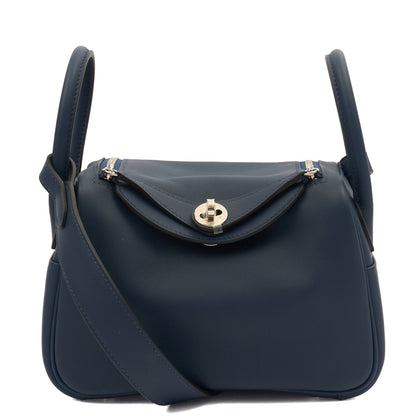 Hermes Lindy - Mini in Bleu Encre, Swift (Gulli35) Leather — Alternate View 12