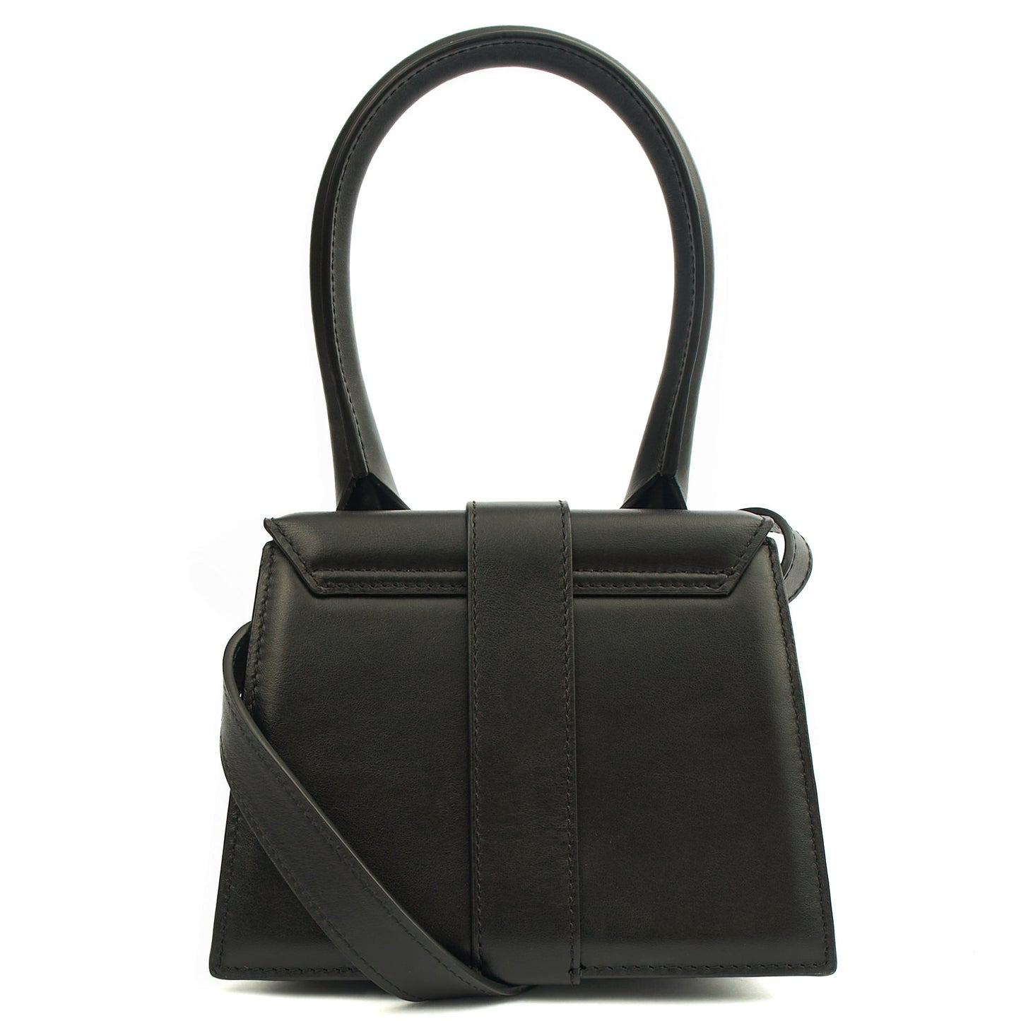 Jacquemus Mini Bag Le Chiquito Moyen in Black, Leather — Back View