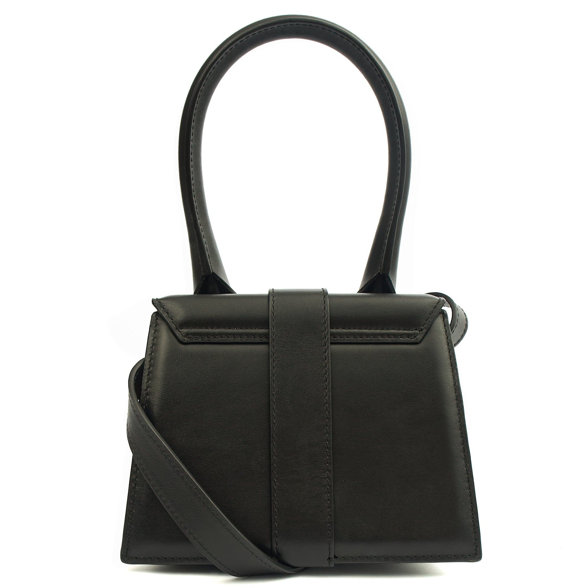 Jacquemus Mini Bag Le Chiquito Moyen in Black, Leather — Back View