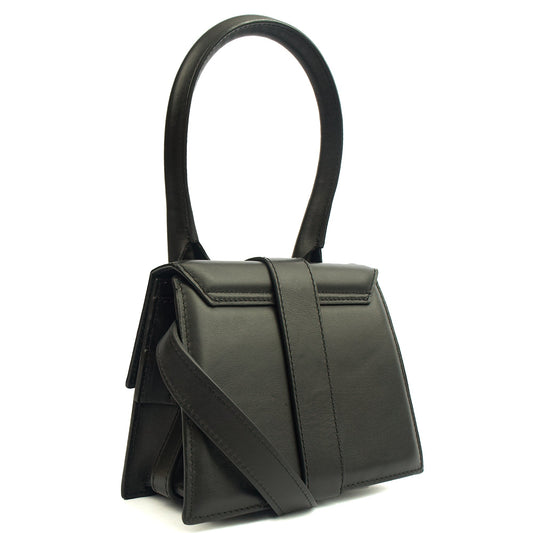 Jacquemus Mini Bag Le Chiquito Moyen in Black, Leather — Side View