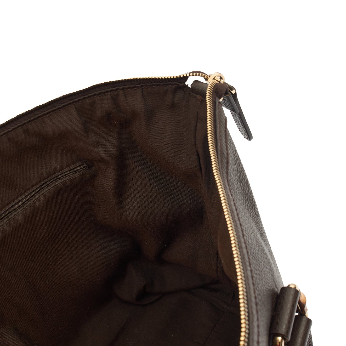 Gucci Tote Shoulder Bag in Brown, Leather — Detail View