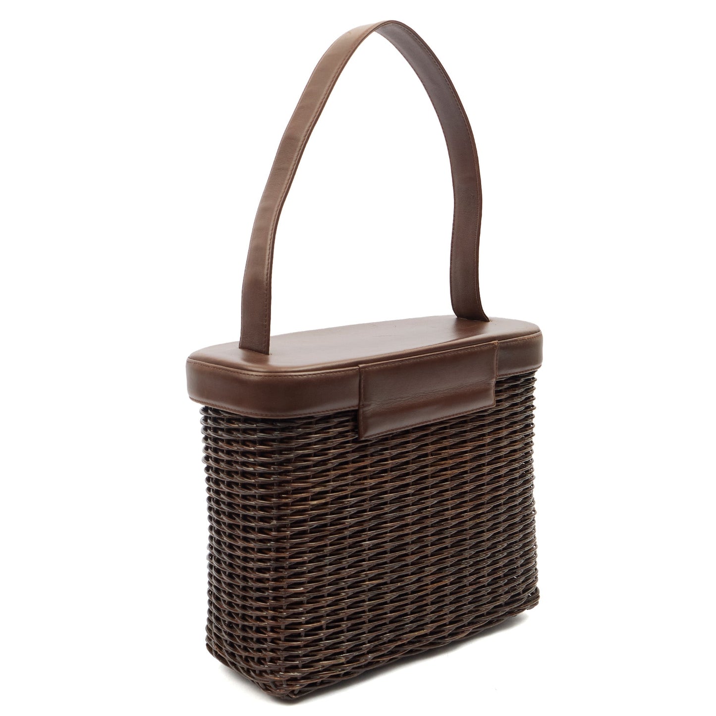 Chanel Tote Wicker Basket Bag in Brown, Plastic — Alternate View 10