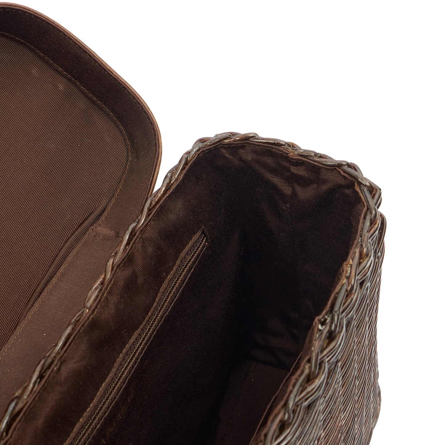 Chanel Tote Wicker Basket Bag in Brown, Plastic — Alternate View 8