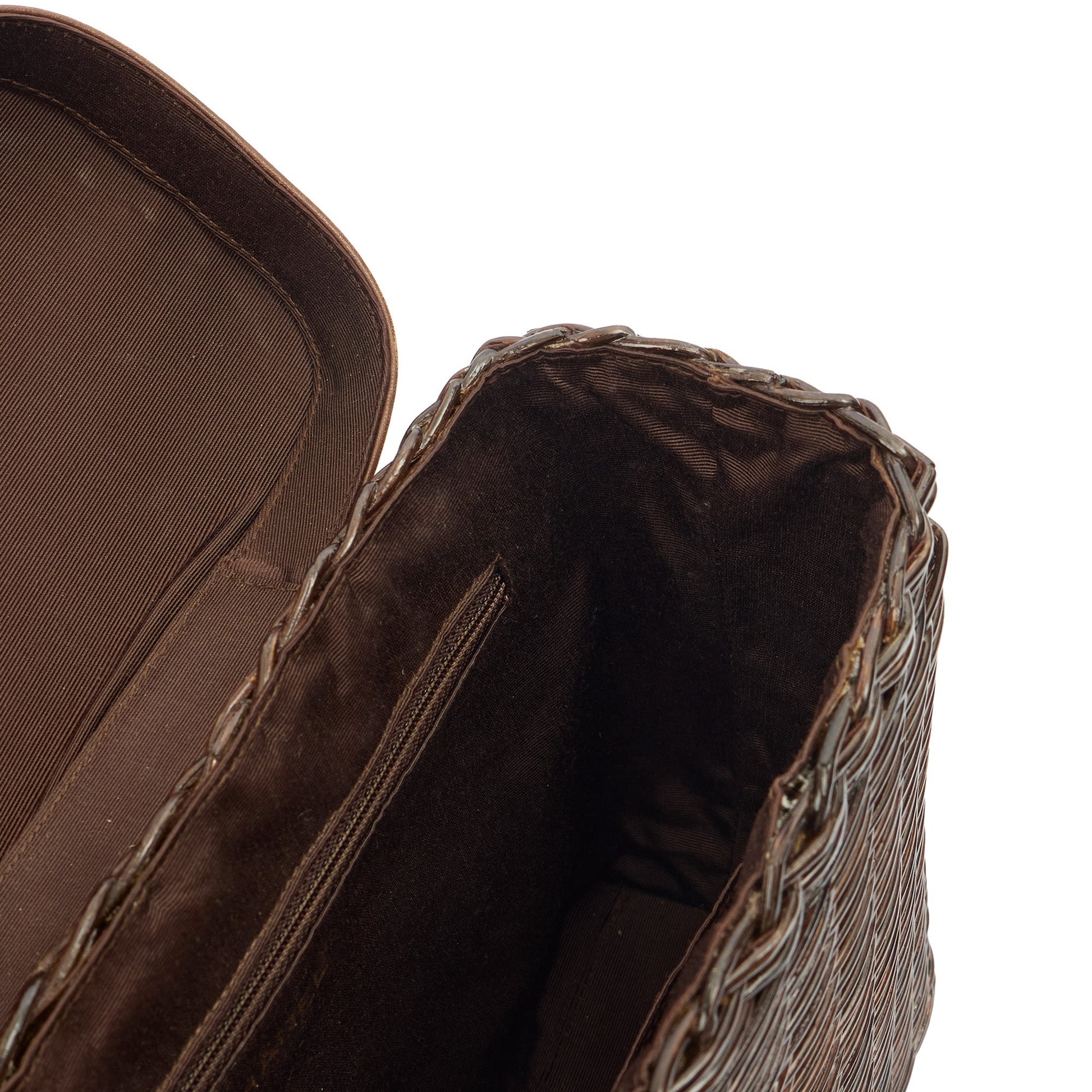 Chanel Tote Wicker Basket Bag in Brown, Plastic — Alternate View 8