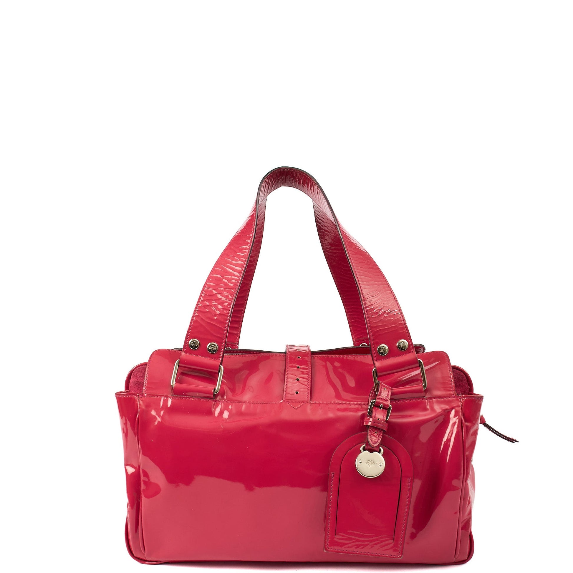 Mulberry Tote Mabel  in Pink, Patent Leather — Back View
