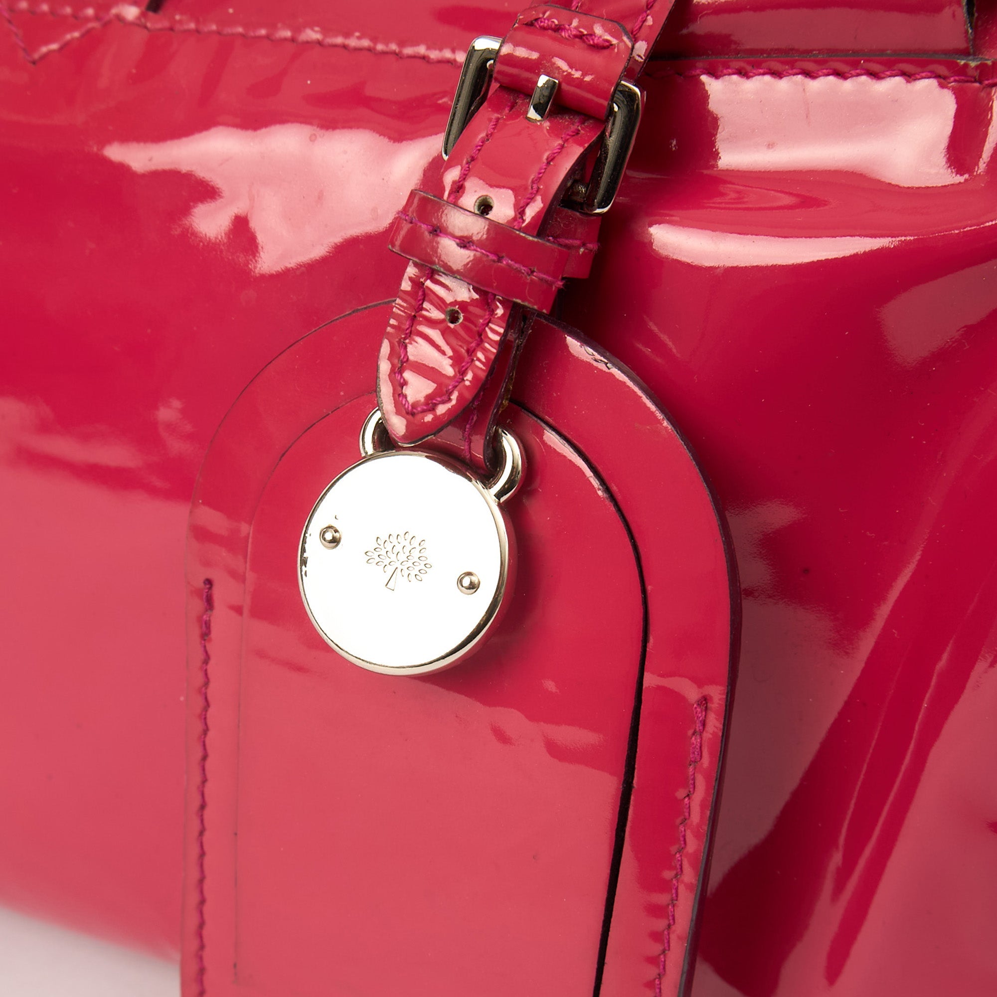 Mulberry Tote Mabel  in Pink, Patent Leather — Detail View