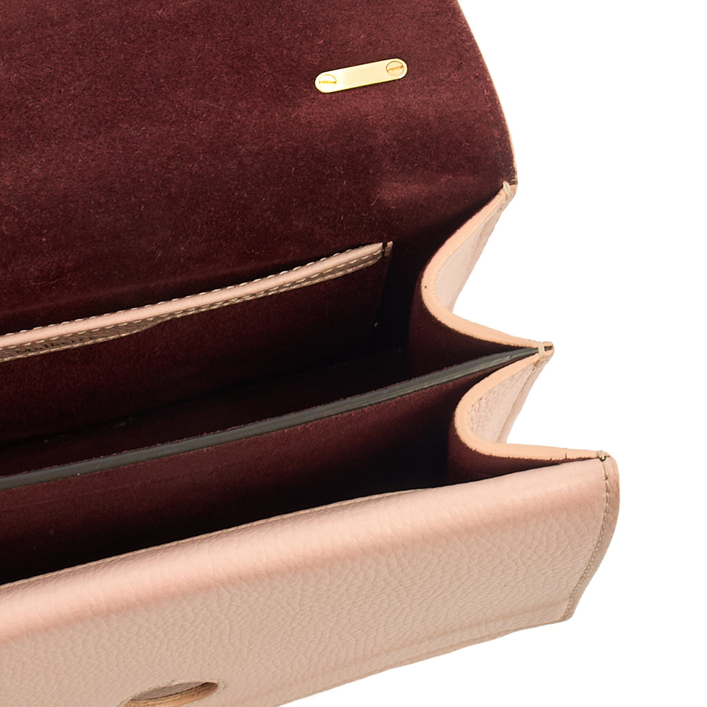 Mulberry Top Handle Harlow Small in Pink, Leather — Top View
