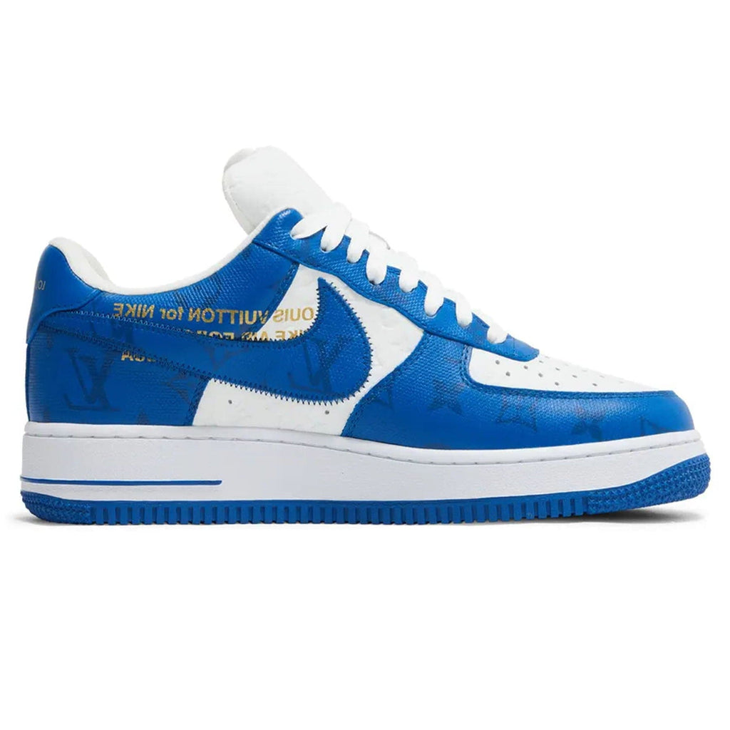 Louis Vuitton Nike Air Force 1 Low By Virgil Abloh White Royal — UK 3 | EU 35.5 | US 3.5 — Side View