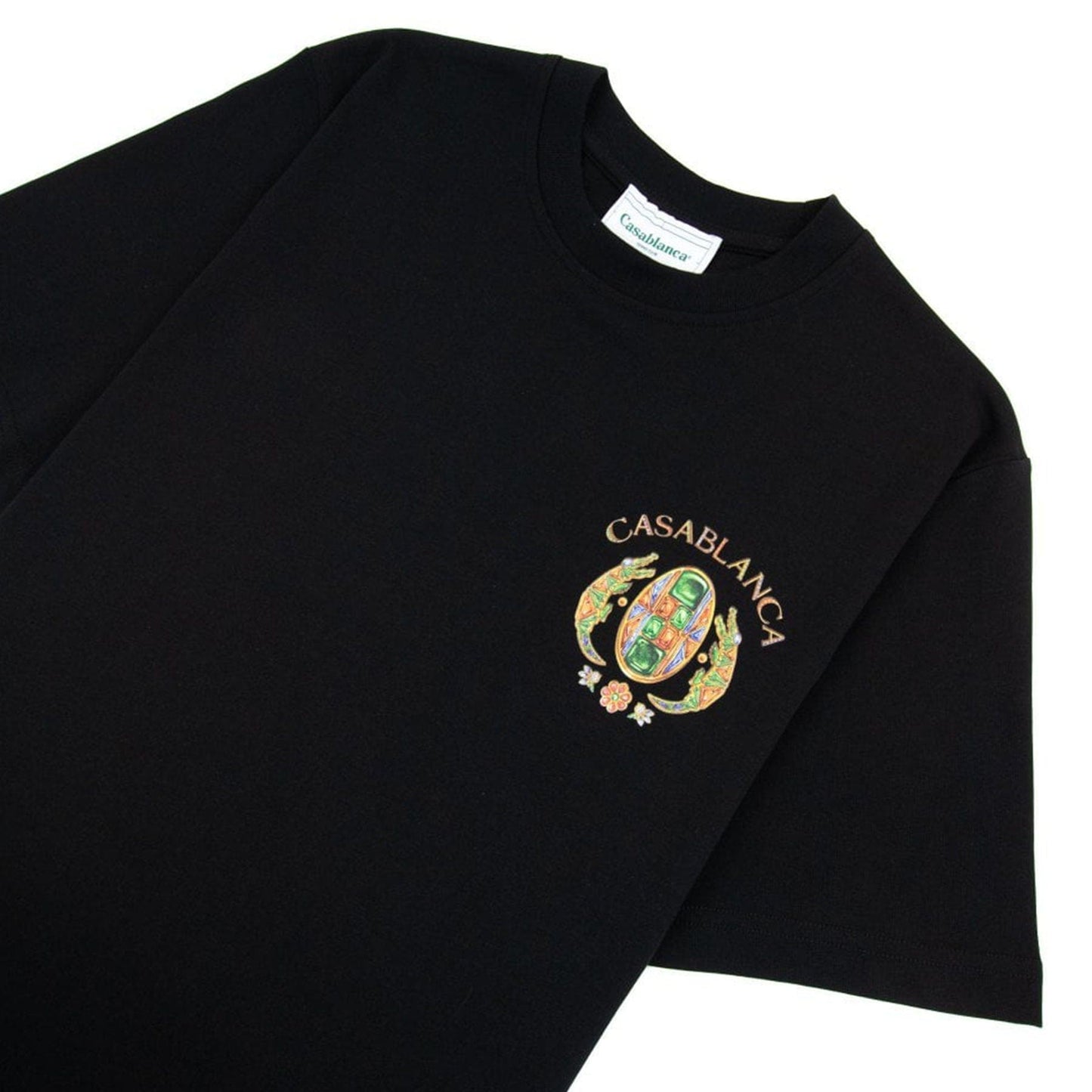 Casablanca Joyaux D Afrique Tennis Club Printed T Shirt 'Black' — XXS — Side View