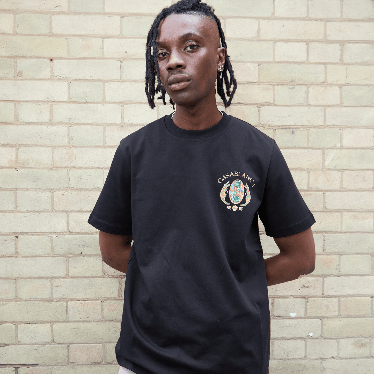 Casablanca Joyaux D Afrique Tennis Club Printed T Shirt 'Black' — XXS — Back View