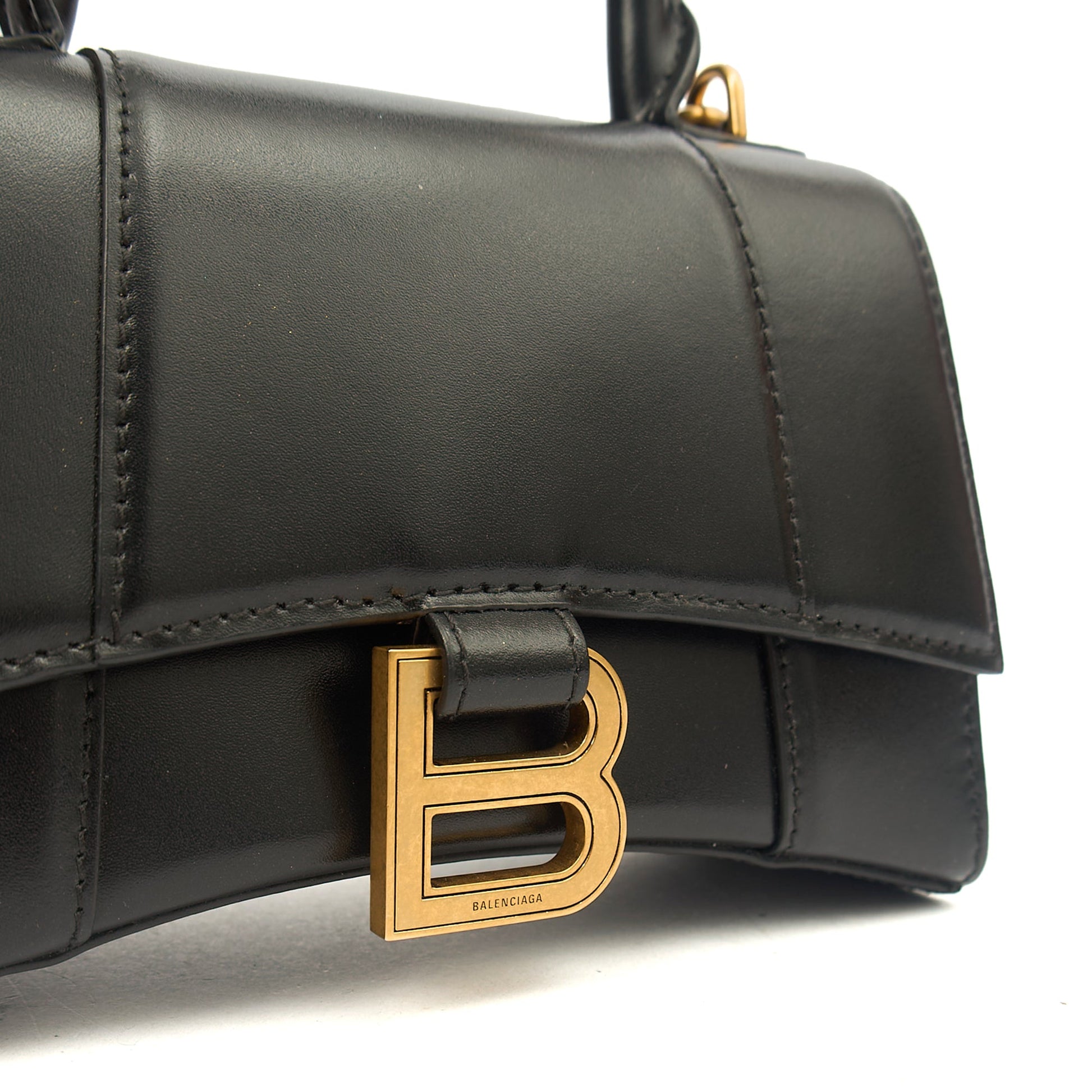 Balenciaga Cross Body Hourglass Top Handle XS in Black, Leather — Alternate View 19