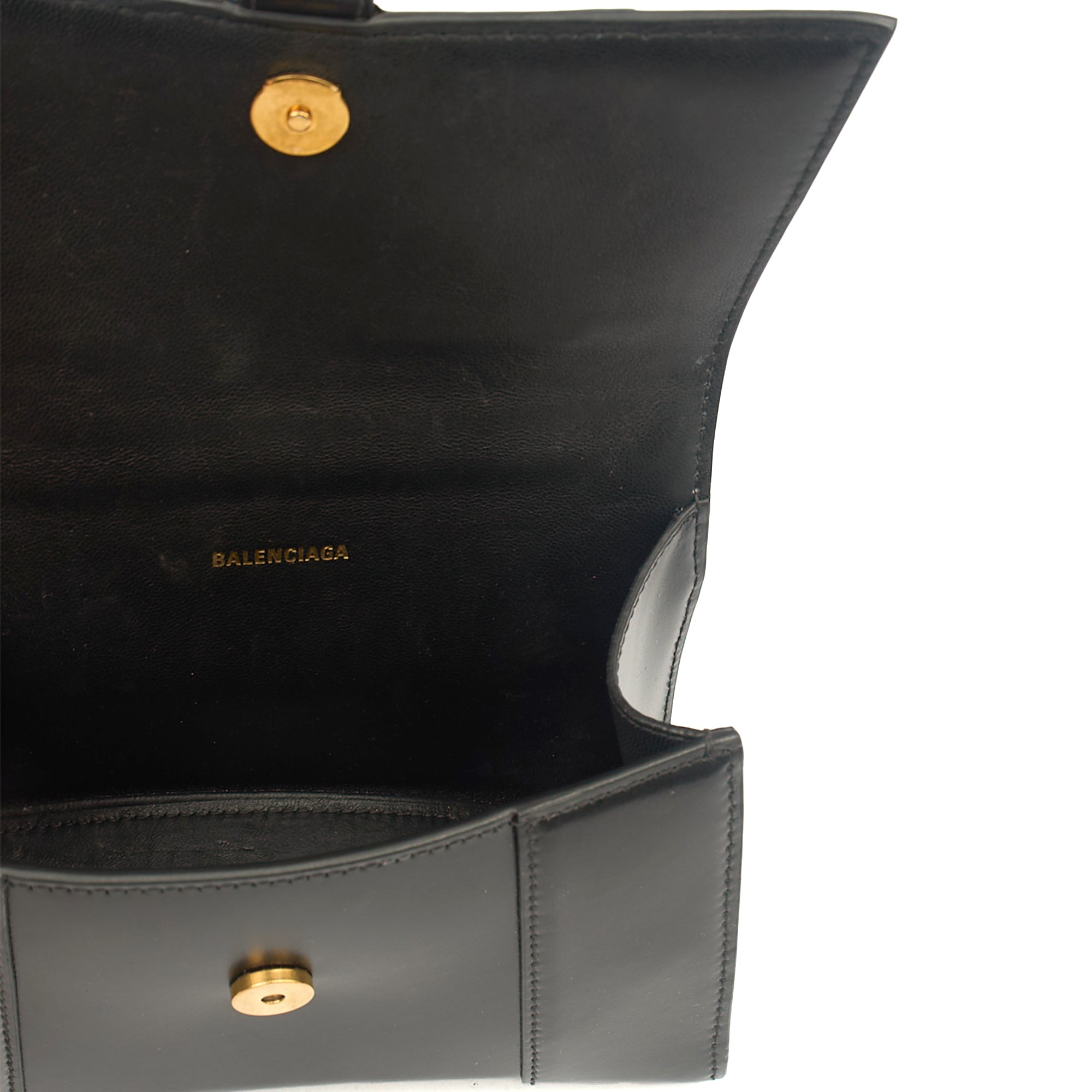 Balenciaga Cross Body Hourglass Top Handle XS in Black, Leather — Alternate View 14