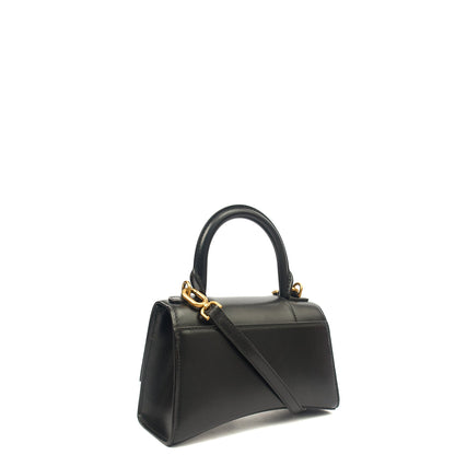Balenciaga Cross Body Hourglass Top Handle XS in Black, Leather — Side View