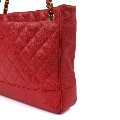 Chanel Tote Tote in Red, Caviar Leather — Alternate View 25