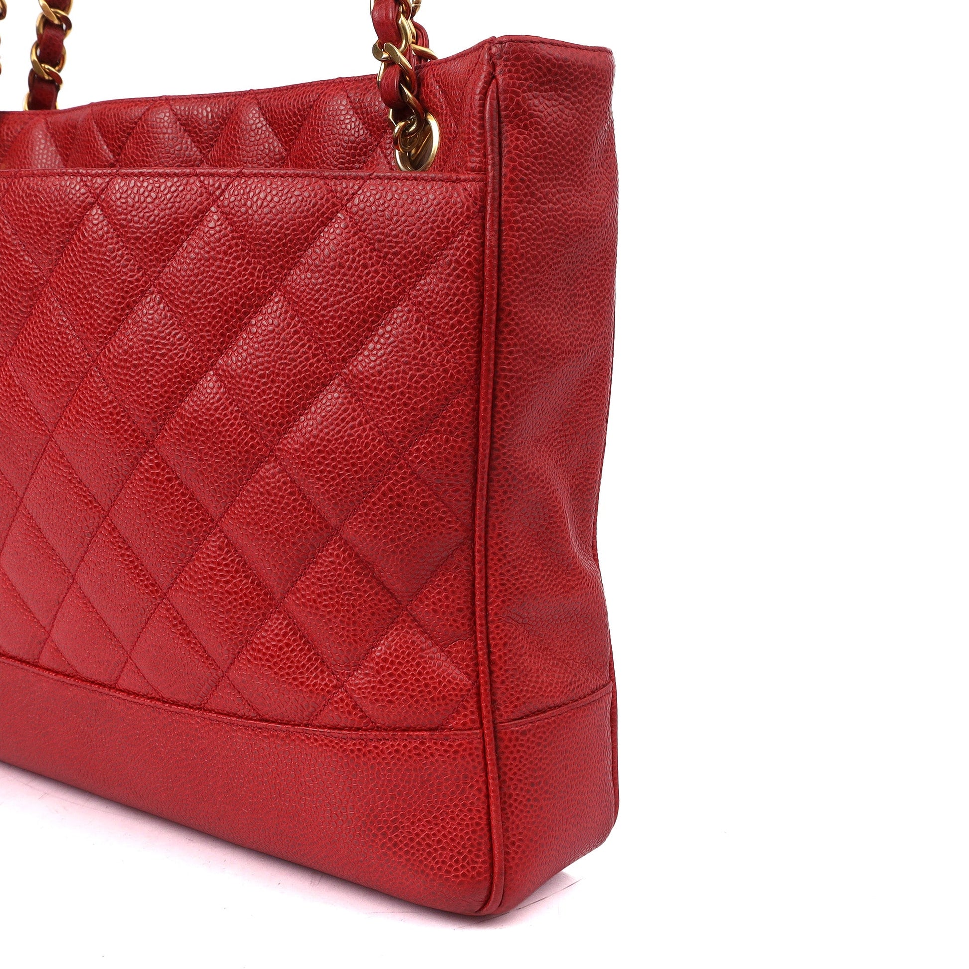 Chanel Tote Tote in Red, Caviar Leather — Alternate View 16